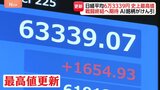 【速報】日経平均株価　終値6万3339円で最高値更新　米イラン戦闘終結への期待から買い注文が優勢の展開に|TBS NEWS DIG