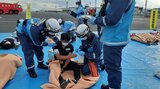 空港で航空機の爆発事故想定 医療救援活動の緊急対応訓練 大分 | 大分のニュース|OBS NEWS|大分放送