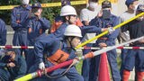 60メートル先の的めがけて放水、消防団230人が正確さを競う大会~福岡|TBS NEWS DIG