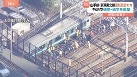 「だんだん電車が減速し始めて…」山手線・京浜東北線で運転見合わせ　停電でストップの電車内では空調止まり体調不良も　通勤時間帯直撃　JR東日本が原因調査|TBS NEWS DIG