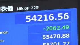 【速報】日経平均株価 一時2000円超の下落 5万5000円を割り込む　中東情勢受け|TBS NEWS DIG
