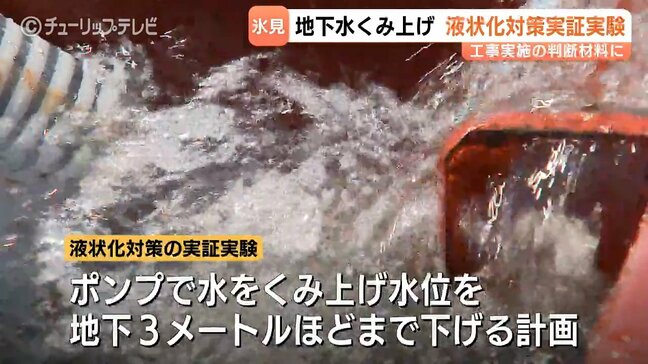 液状化被害の富山・氷見市 ポンプで水をくみ上げ水位下げる実験 「一番は安全性」問題なければ工事開始|TBS NEWS DIG