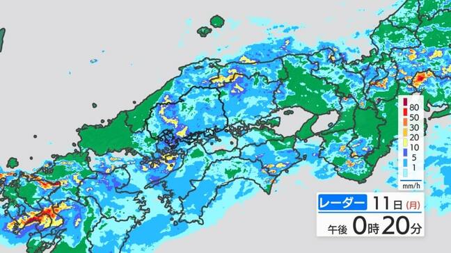 【きょう8月11日(月)広島天気(2)】週末からの大雨で平年1.4倍の総雨量も あす正午まで多いところで120ミリ予想|TBS NEWS DIG