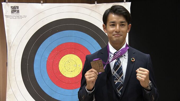 「銀メダル以上を」パリ五輪出場のアーチェリー・中西絢哉選手に”岡山県スポーツ特別顕賞”|TBS NEWS DIG