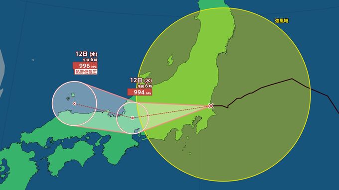 「過去5本の指に入るほどしか例がない進路」台風15号が茨城県に上陸 通過後も12日夜までは「ゲリラ雷雨」に注意を＝静岡|TBS NEWS DIG