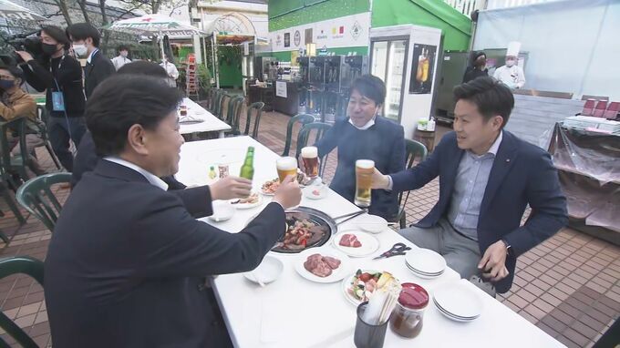 早くも4月に“ビアテラス”オープンへ 席数もコロナ禍前水準に増加…お披露目会賑わう　|　石川県のニュース｜MRO北陸放送