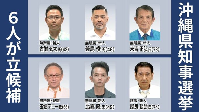 【沖縄県知事選挙】過去最多の6人が立候補　全候補者の第一声は|TBS NEWS DIG