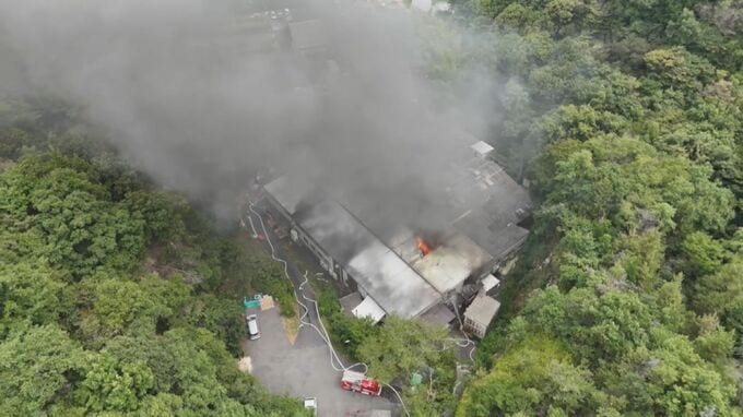 「建物から黒い煙が出ている」工場で火事　男性１人がけが　広島･廿日市市|TBS NEWS DIG