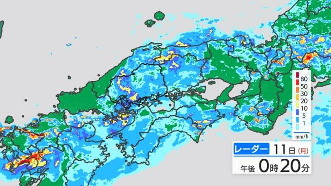 【きょう8月11日（月）広島天気（2）】週末からの大雨で平年1.4倍の総雨量も　あす正午まで多いところで120ミリ予想|TBS NEWS DIG
