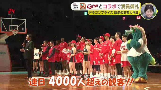 広島カープとタッグで満員御礼　広島ドラゴンフライズ　師走の集客大作戦　|　RCC NEWS | 広島ニュース | RCC中国放送