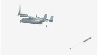 2009年以来17年ぶり 大浦湾沖で米軍がパラシュート降下訓練　名護市|TBS NEWS DIG