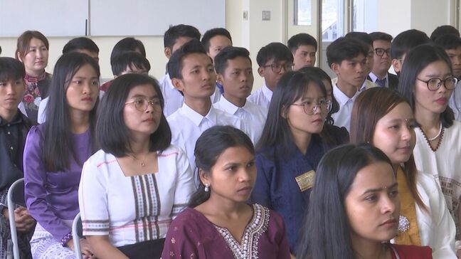 鳥取城北日本語学校で入学式　ミャンマー、ネパール、バングラデシュ、ベトナム、モンゴル、ニカラグアの6から国から、過去最多70人が入学|TBS NEWS DIG