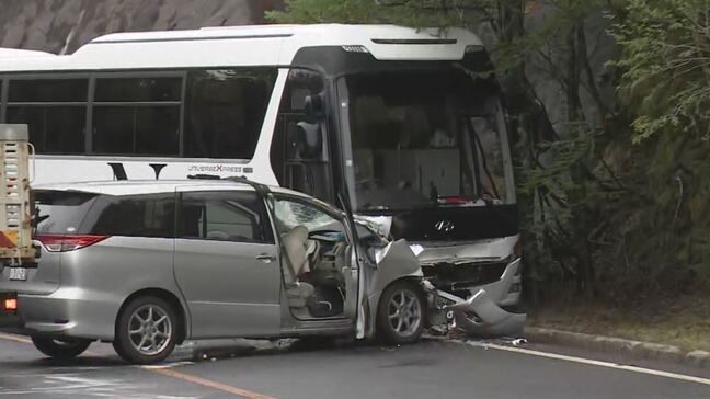 観光バスと正面衝突　少なくとも5人重傷か　乗用車の外国人6人が病院搬送　山梨・富士スバルライン|TBS NEWS DIG