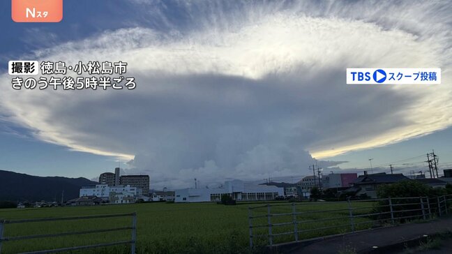 まるでラピュタ? 四国に“ナゾの超巨大雲”出現 「規格外のものを見た」 宇宙からも確認! 世にも珍しい雲の正体は?|TBS NEWS DIG