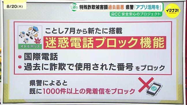 過去最悪ペースの特殊詐欺被害 広島県警アプリ「オトモポリス」が被害防止の救世主に? 電話を使った詐欺が減少傾向 迷惑電話ブロック機能が有効か|TBS NEWS DIG