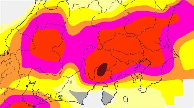 【関東甲信】警報級の可能性も　28日夕方にかけ雷を伴った激しい雨や非常に激しい雨の降る所が　29日明け方にかけ大気の状態が非常に不安定【発雷確率・雨と風のシミュレーション】　|　山梨のニュース | ＵＴＹテレビ山梨