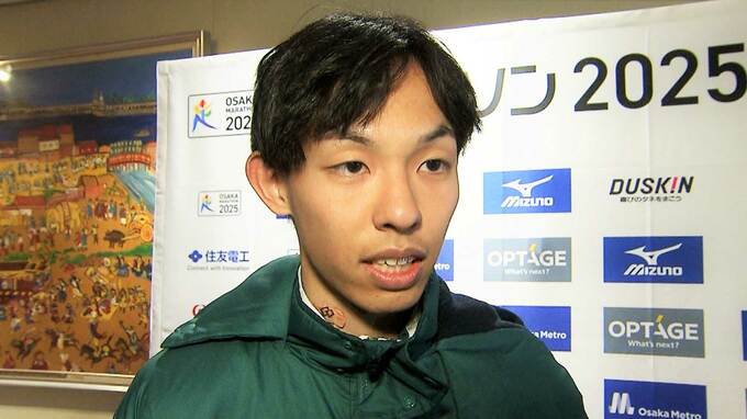 学生新の青学大・黒田朝日「皆渡とチーム全員の思いを背負って走った」亡き友の名前記したシューズで力走【大阪マラソン】|TBS NEWS DIG