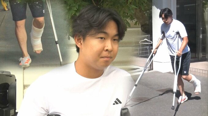 【広島カープ】松葉杖の平川蓮　全治に早くて2か月半　「レベルアップして今後の野球人生に臨む」　|　RCC NEWS | 広島ニュース | RCC中国放送