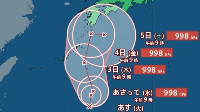 【台風情報】台風のたまご「熱帯低気圧b」発生...24時間以内に台風へ発達見込み...西日本に接近のおそれも、今後の進路は？9月10日までの雨・風シミュレーションで確認【気象庁31日10時30分発表】|TBS NEWS DIG