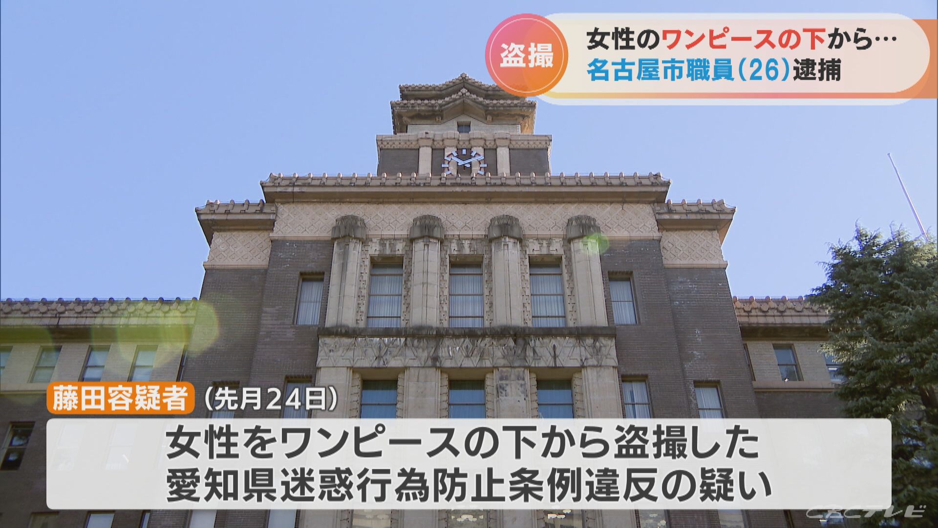買い物していた女性をワンピースの下からスマホで盗撮 26歳の名古屋市役所職員逮捕 Tbs News Dig 1ページ