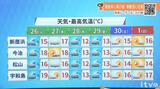 26日(火)は雨風強まるおそれ 落雷、竜巻などの激しい突風、急な強い雨にも注意 | 愛媛のニュース - Nスタえひめ|あいテレビは6チャンネル