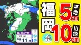 【暴風雪と大雪に関する気象情報】福岡県平地5cm予想に増加【福岡・佐賀・長崎・大分・熊本・宮崎・鹿児島】雪のシミュレーション/大雪予想|TBS NEWS DIG