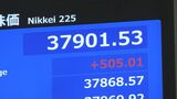 【速報】日経平均株価一時500円超値上がり アメリカ株高など追い風に|TBS NEWS DIG