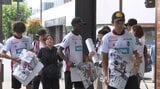 サッカーJ3いわてグルージャ盛岡 9月のホームで1万人来場目指し街頭でチラシ配布|TBS NEWS DIG