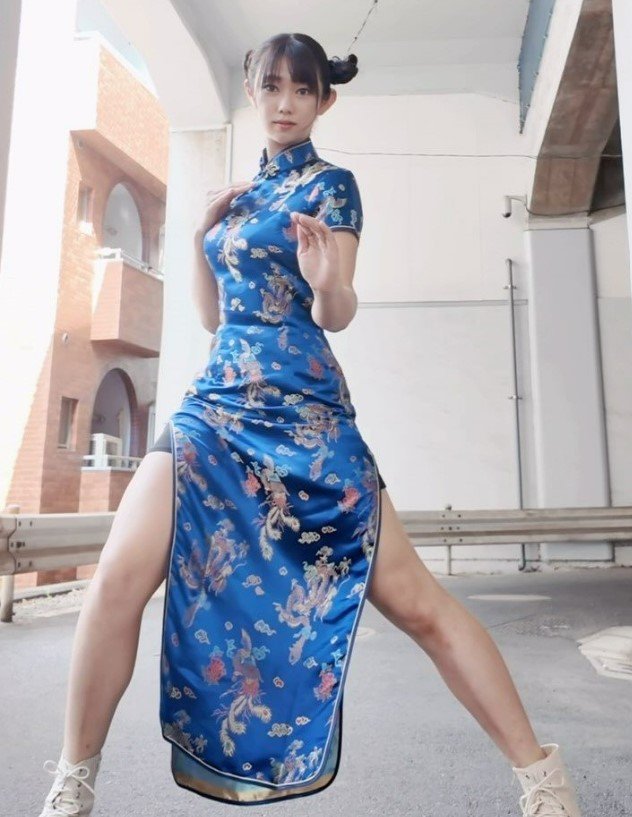 【 堀江聖夏 】　「上段蹴り、受けてみる、、？」　チャイナドレスの動画を公開 　「お願いします！押忍！」「見事な上段廻し蹴りです」など反響続々|TBS NEWS DIG