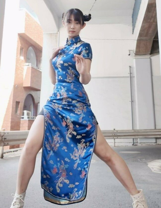 【 堀江聖夏 】　「上段蹴り、受けてみる、、？」　チャイナドレスの動画を公開 　「お願いします！押忍！」「見事な上段廻し蹴りです」など反響続々|TBS NEWS DIG