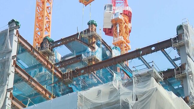 イムズ跡地で建設が進む「新複合ビル」 建設現場で記者が見た”赤くさびた鉄骨”の秘密とは|TBS NEWS DIG