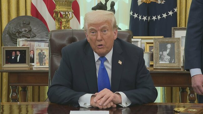 トランプ大統領 テスラ車に放火の容疑者は「テロリストとみなす」と強く非難|TBS NEWS DIG