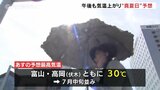 午後も気温が上がり “真夏日” 予想　気象台は全域に乾燥注意　火の取り扱いに注意呼びかけ　富山　|　富山のニュース｜天気・防災｜チューリップテレビ