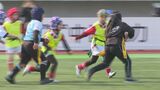 「プロから教わりすごくうれしい!」中国電力レッドレグリオンズ 選手が小学生にラグビー教える 山口市|TBS NEWS DIG