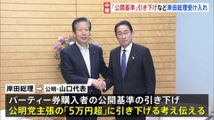 岸田総理　パーティー券“公開基準”を公明党主張の「5万円超え」に引き下げる考えを伝える　規正法改正案めぐり| TBS CROSS DIG with Bloomberg