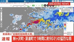 【速報】記録的短時間大雨が青森県鰺ヶ沢町と深浦町に発表|TBS NEWS DIG