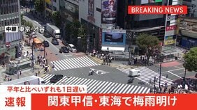 【速報】関東甲信・東海で梅雨明け 平年と比べ1日遅い梅雨明けも去年と比べると3週間位遅く|TBS NEWS DIG