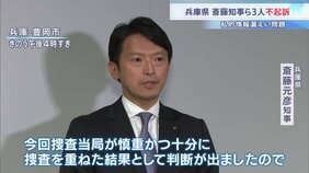 兵庫県・元局長の個人情報漏えい問題 斎藤知事ら3人を不起訴処分「告発内容の認定に足りる証拠が得られなかった」|TBS NEWS DIG