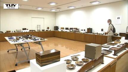 親子の“匠の技”が光る 希少な木材 『黒柿』工芸の作品展はじまる