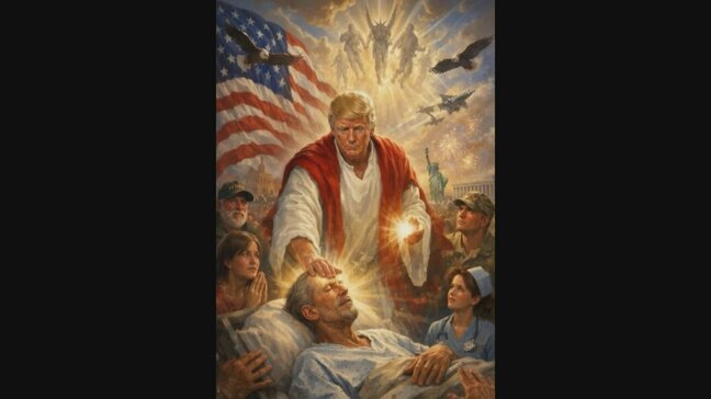 トランプ大統領 自身をキリストに似せた画像を投稿 支持基盤の保守派から批判相次ぎ削除|TBS NEWS DIG