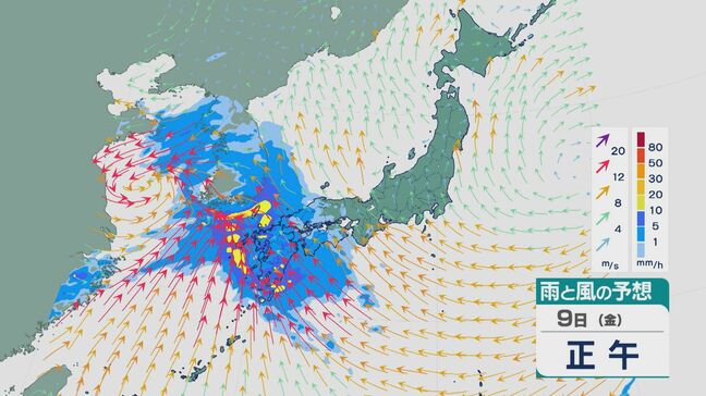 【大雨情報】10日(土)朝にかけて近畿では24時間予想雨量が100ミリ超え 関東でも50ミリと各地で大雨のおそれ 土砂災害などに注意・警戒を 雨と風シミュレーション|TBS NEWS DIG