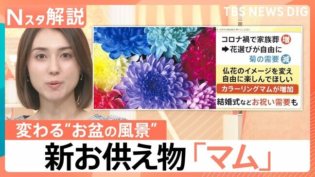「夜のお墓参り」が新定番に？普段使いしたくなるお供え物「マム」って？らくがん“レンチン”で新食感【Nスタ解説】|TBS NEWS DIG