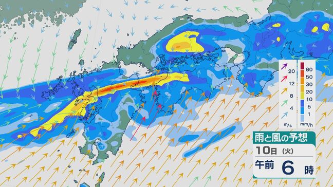 【大雨情報】9日(月)夜のはじめごろにかけて鹿児島で「線状降水帯」発生のおそれ 24時間予想雨量は鹿児島・長崎で180ミリに 大雨による土砂災害などに厳重警戒を 雨と風シミュレーション|TBS NEWS DIG