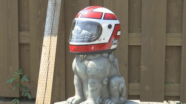 狛犬のヘルメット 実は名作バイクマンガ「バリバリ伝説」の主人公が被っていたモデルだった|TBS NEWS DIG