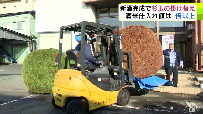 直径約1.8m・重さ約600kg「大杉玉」掛け替え 酒米の仕入れ値は倍以上に高騰・新酒の仕込みは2024年の7割ほどにとどまるものの… 2025年も非常にいいでき「品質第一でおいしい酒を」|TBS NEWS DIG