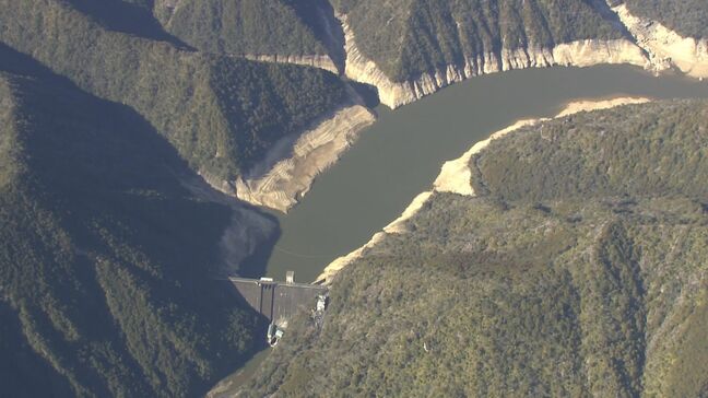 このままだと3月には貯水率が0%に? 愛知･新城市の宇連ダム いまの貯水率は6.8% 水面は満水時より40メートルも低く|TBS NEWS DIG