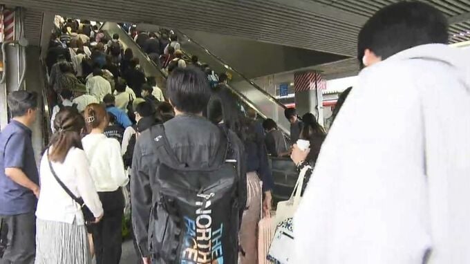 「仕事の疲れとかが癒やせて良かった」GW最終日・駅のホームはUターン客で混雑【岡山】　|　岡山・香川のニュース | 天気 | RSK山陽放送