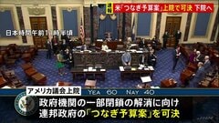 “政府機関閉鎖”解消に向け アメリカ議会上院で「つなぎ予算」可決　これまで反対の民主党の一部議員が賛成に| TBS CROSS DIG with Bloomberg