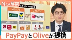 PayPayとOliveが提携「ポイント経済圏」新連合、ポイント交換OKで利便性向上 「囲い込み」激化【Nスタ解説】| TBS CROSS DIG with Bloomberg