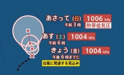 【台風発生へ】熱帯低気圧が発達　最大瞬間風速23m/s|TBS NEWS DIG